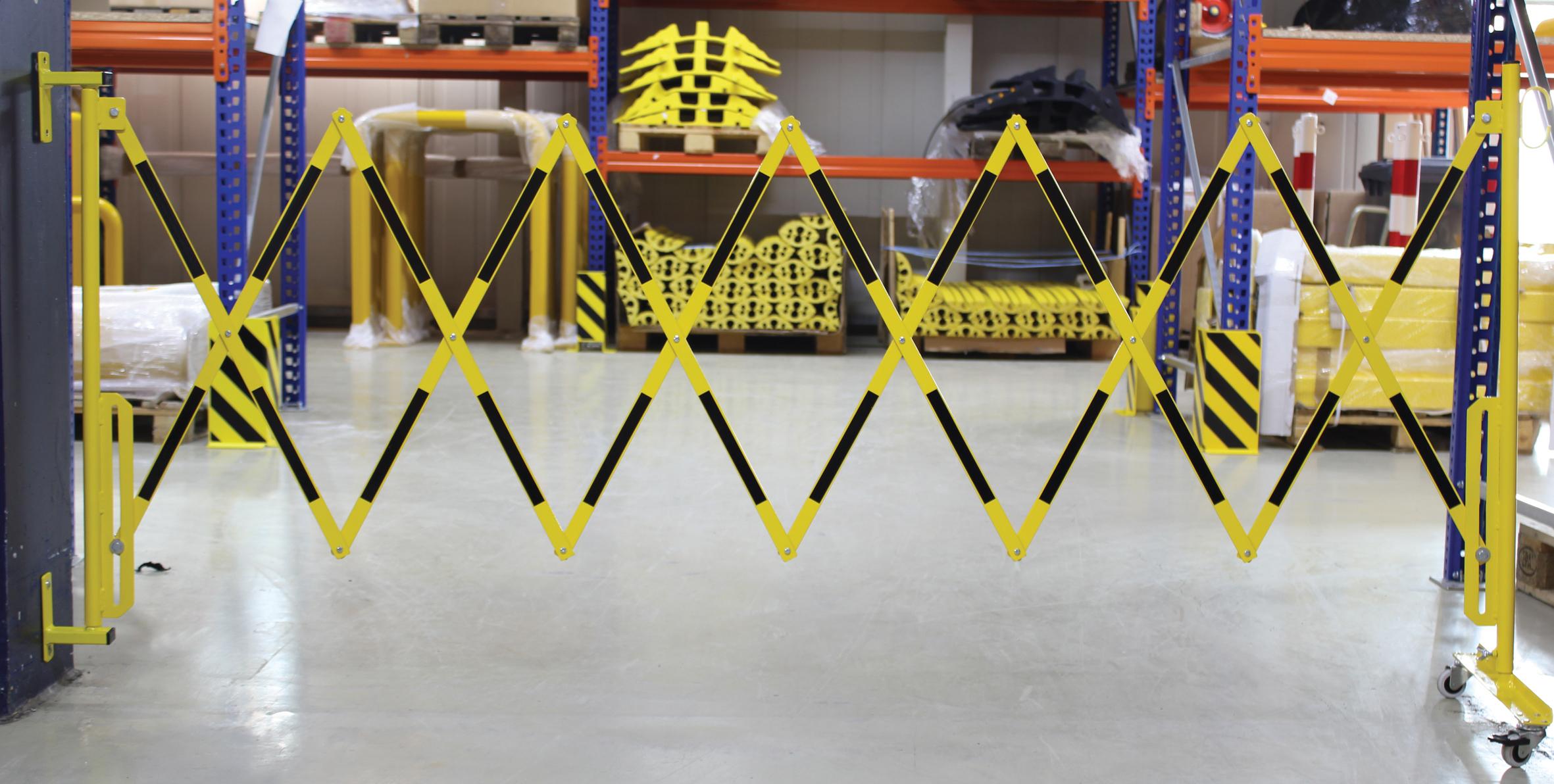 BARRIERE EXTENSIBLE HAUTEUR 1050 JAUNE/NOIR