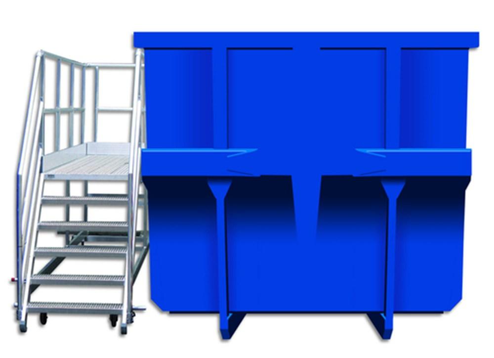 PLATEFORME MOBILE POUR ACCES BENNES A DECHETS (largeur 860mm)