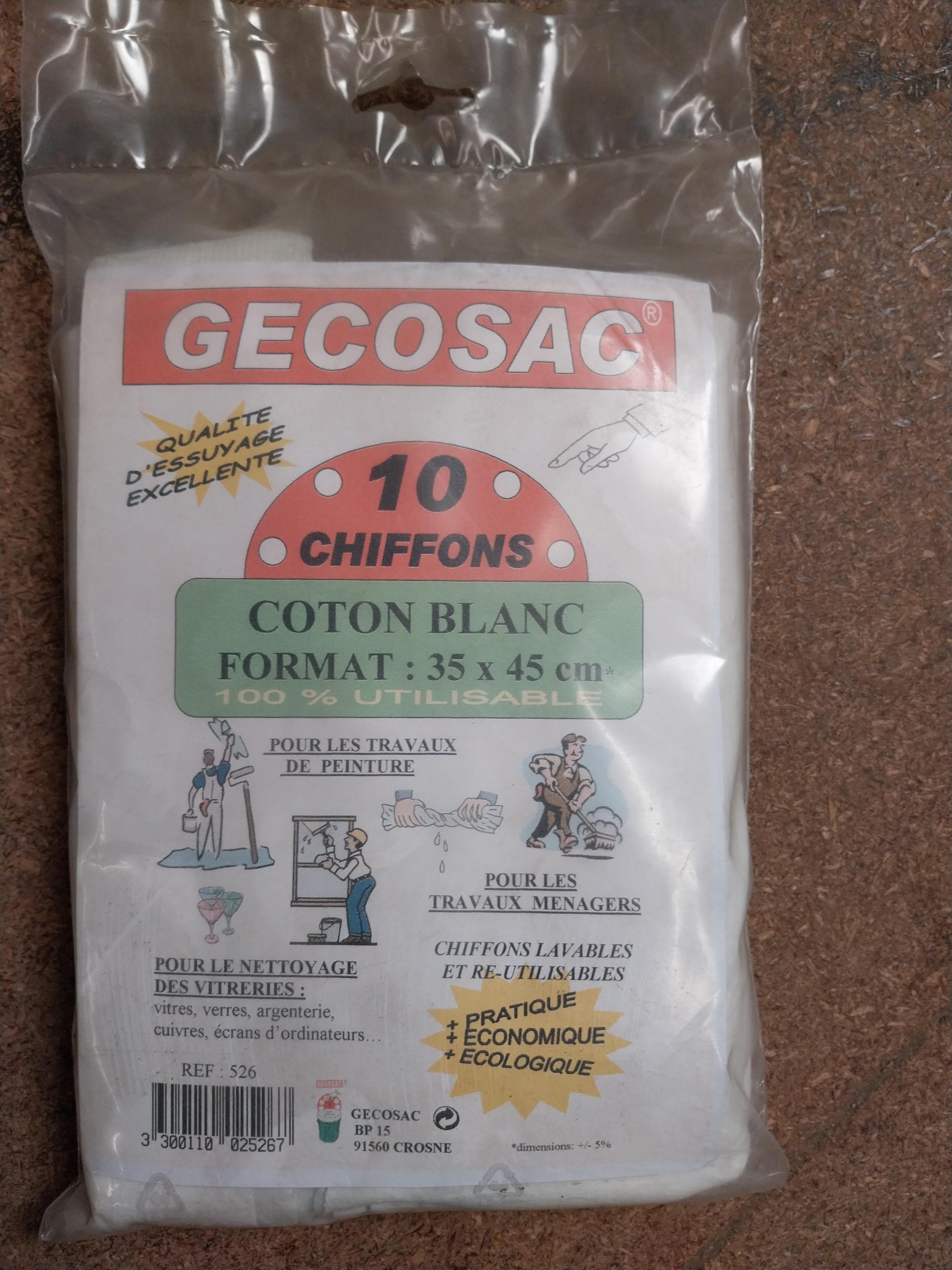 POCHETTE DE 10 CHIFFONS COTON
