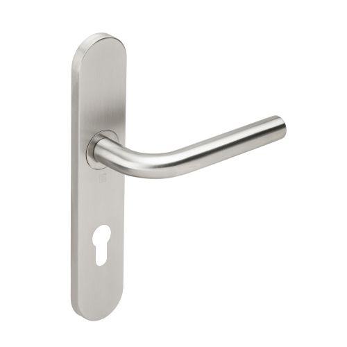 Ensemble double bequille sur plaque JADE série 1194 - Clé I - inox