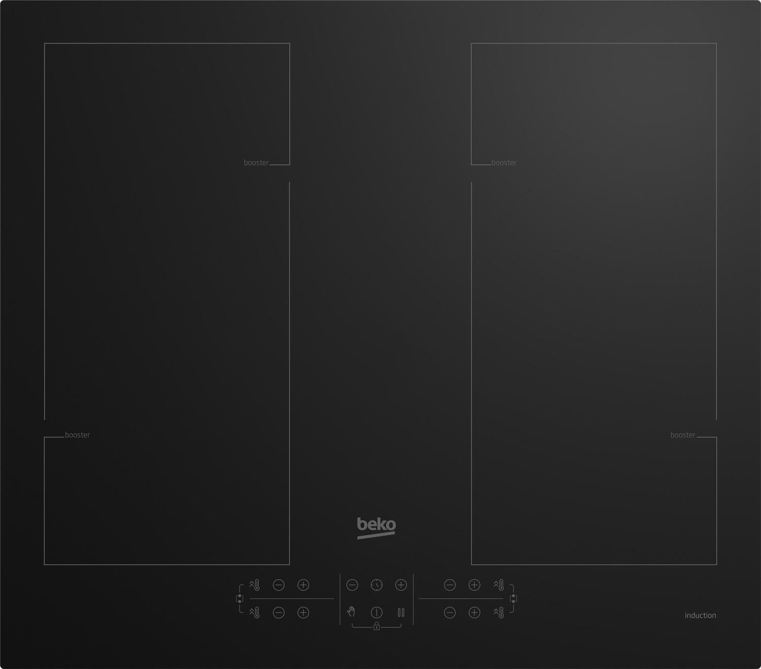 Beko HII64205F2MT Table induction 60 cm 4 foyers 7200 W