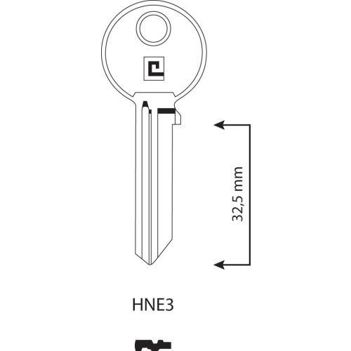 Ebauche de clé type Ronis PTT boite de 100 - HERACLES HNE3