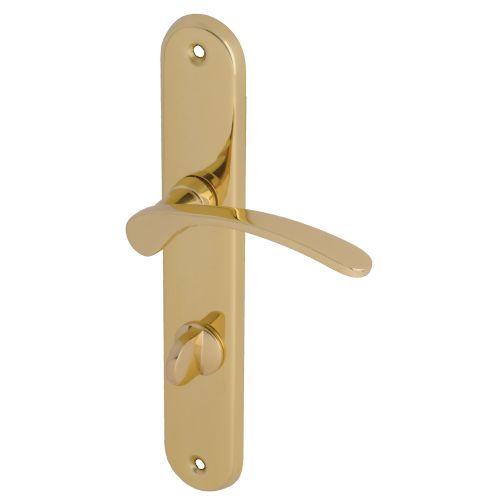 Ensemble double bequille sur plaque MORGAN - Laiton poli - Condamnation