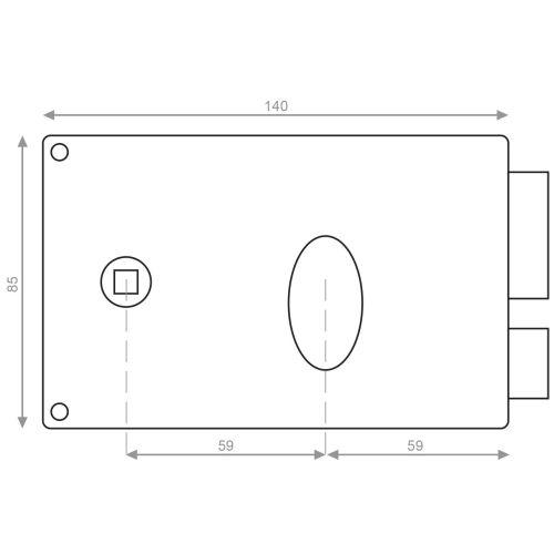 HERACLES MX-752-12 monopoint en applique 6 gorges horizontal à tirage gauche pou