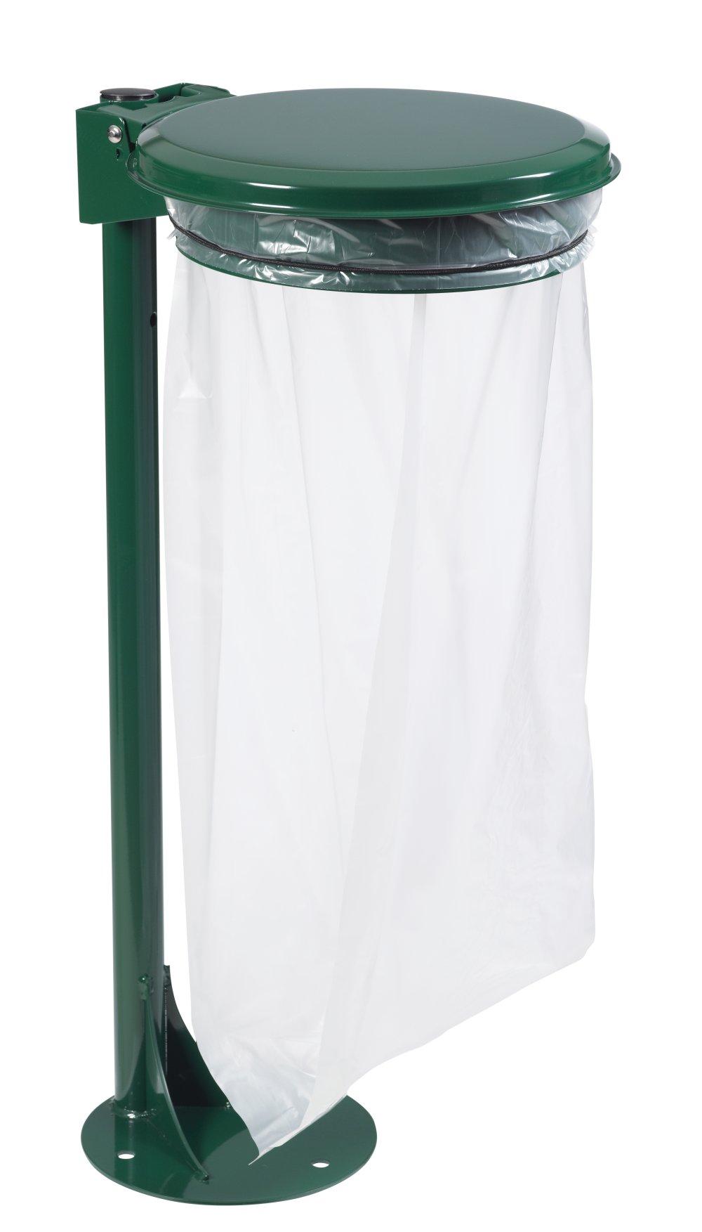 SUPPORT SAC SUR POTEAU AVEC COUVERCLE