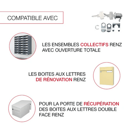 Serrure courte (coté récupération)