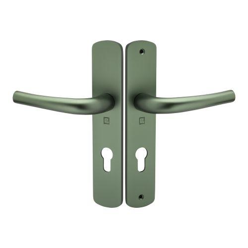 Ensemble double bequille sur plaque SALOME - Aluminium - Emeraude- Clé I - 195MM