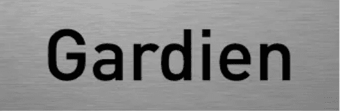 PLAQUE IND.TEXTE NOIR FOND ARG
