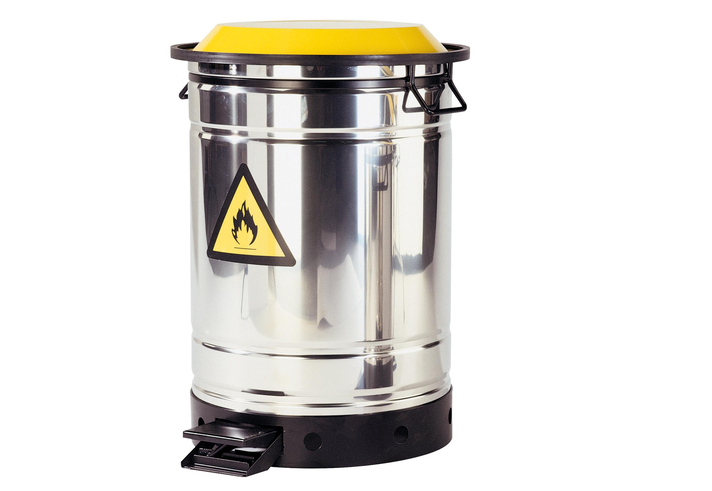 POUBELLE DECHETS INFLAMMABLES