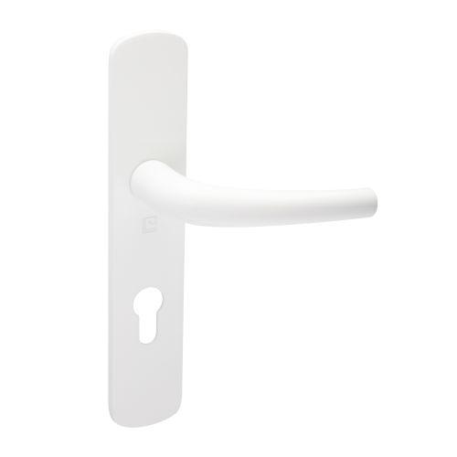 Ensemble double bequille sur plaque SALOME - Aluminium - Blanc- Clé I - 195MM