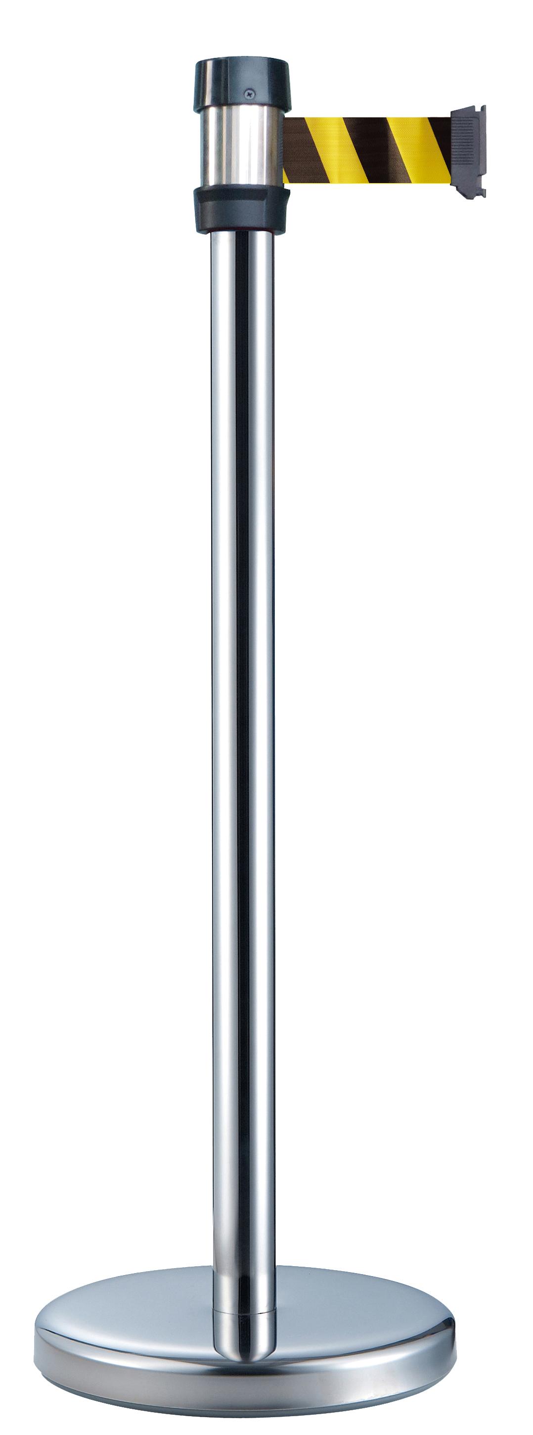 POTEAU A SANGLE ROUGE SOCLE NOIR