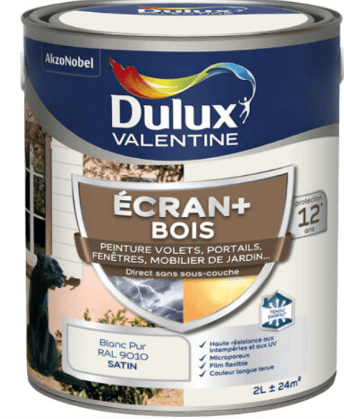 ECRAN+ BOIS SATIN BLANC PUR