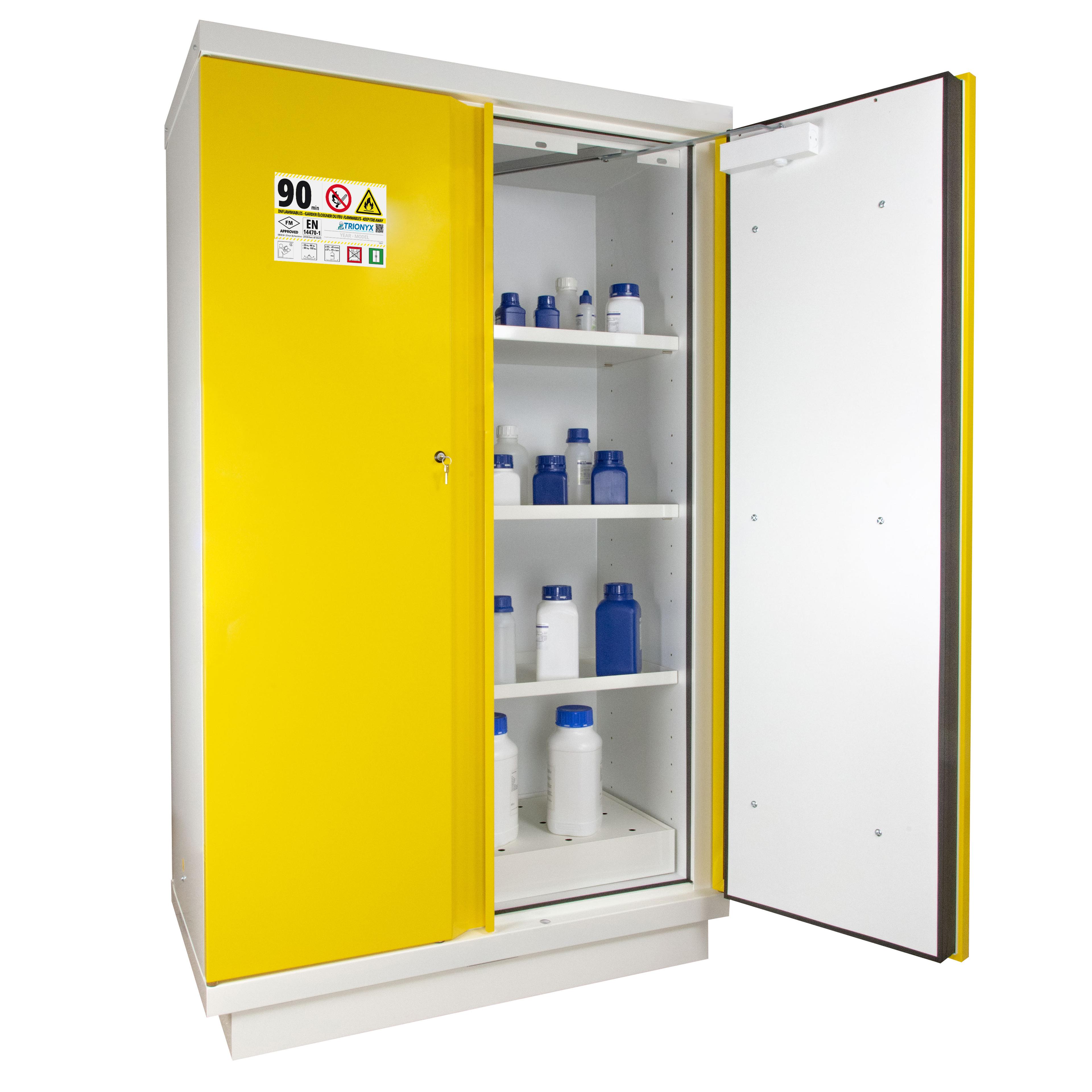 ARMOIRE DE SECURITE 90 MIN 30L 1 PORTE 1 ETAGERE 1 BAC