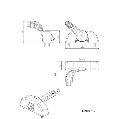 HERACLES F-8804F-BLC antipanique barre 1 point blanche EVAK