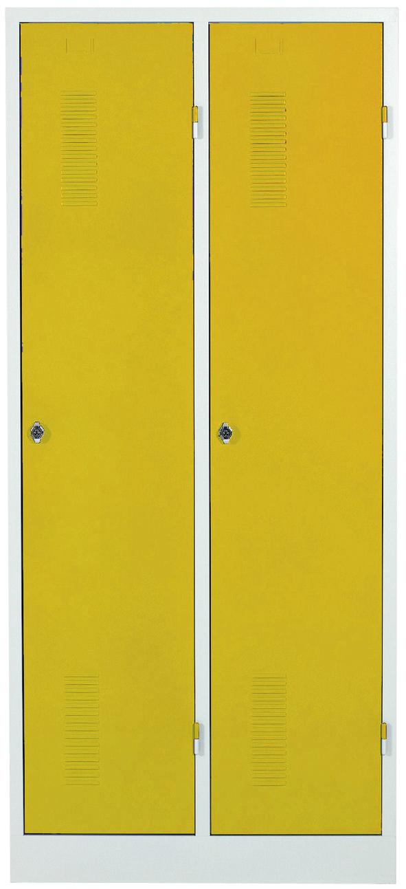 VESTIAIRE MONOBLOC SUR SOCLE JAUNE