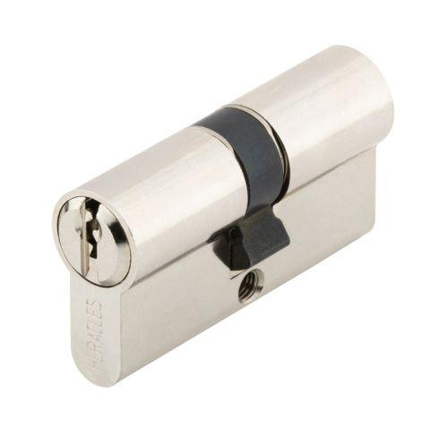 Cylindre à double entrée sur passe-général PG1 laiton nickelé 30 x 30 mm