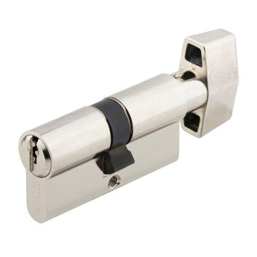 Cylindre à bouton sur passe-général PG1 laiton nickelé B30 x 30 mm