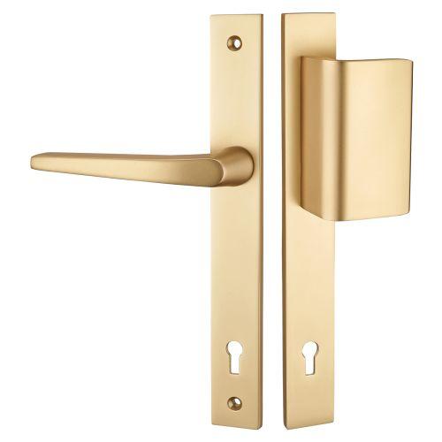 Ensemble sur plaque étroite HIONNA - Aluminium - Champagne - Clé L et palière