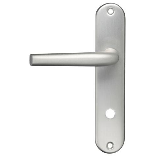 Ensemble double bequille sur plaque SANYA - Aluminium - Condamnation - 165MM