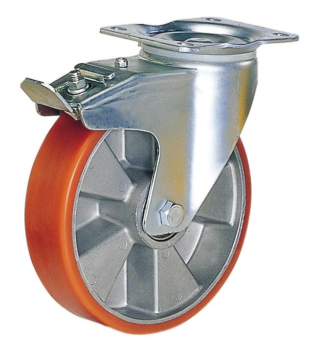 ROULETTE PIVOTANTE AVEC FREIN POUR CHARGES MOYENNES