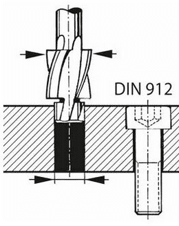 Fraise à lamer 180° HSS-E5 (cobalt 5%)