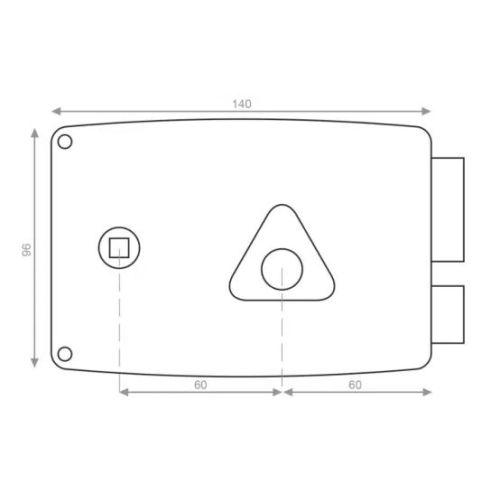 HERACLES C5-501713-1 monopoint en applique 5 goupilles horizontal fouillot 50 mm