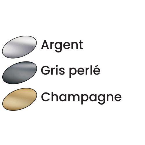 Ensemble double bequille sur plaque SANYA - Aluminium - Condamnation - 195MM