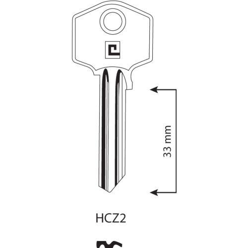 Ebauche de clé type ISEO Cavers Zenith boite de 100 - HERACLES HCZ2