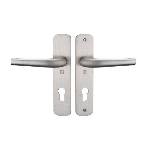 Ensemble double bequille sur plaque SALOME - Inox - Clé I - 165MM