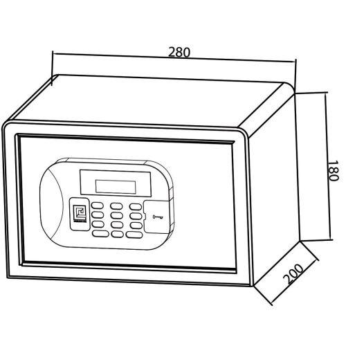 HERACLES I-CFE1 coffre-fort électronique 7 L