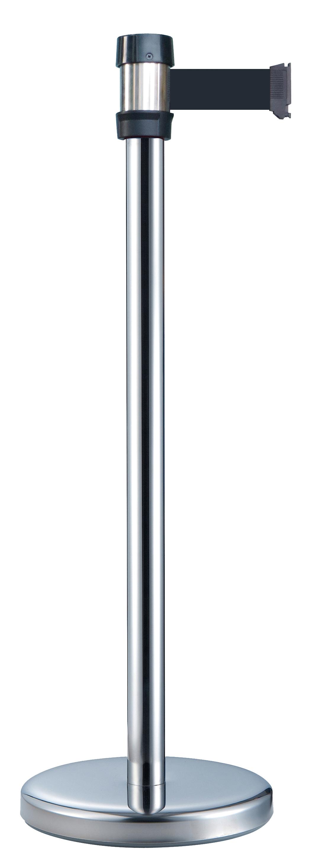 POTEAU A SANGLE ROUGE SOCLE NOIR