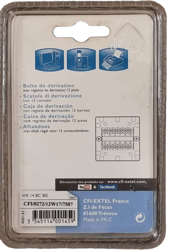 BOITIER DE DERIVATION 12BORNES