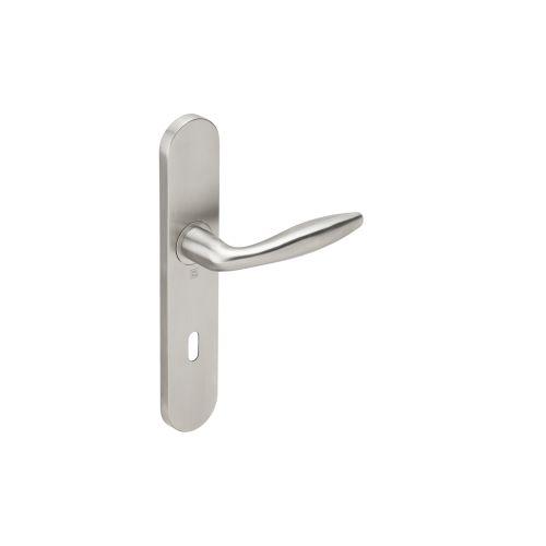 Ensemble double bequille sur plaque JADE série 1594 - Clé L - inox