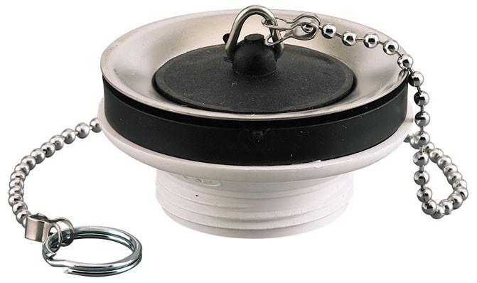Bonde à bouchon et chaînette pour tout type de lavabo
