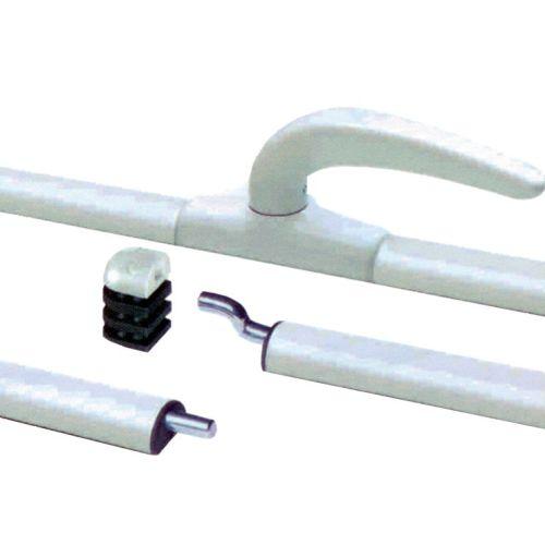 HERACLES F-1870-NR crémone en applique 2,5 m - tringle noir RAL9005 LOTHUS