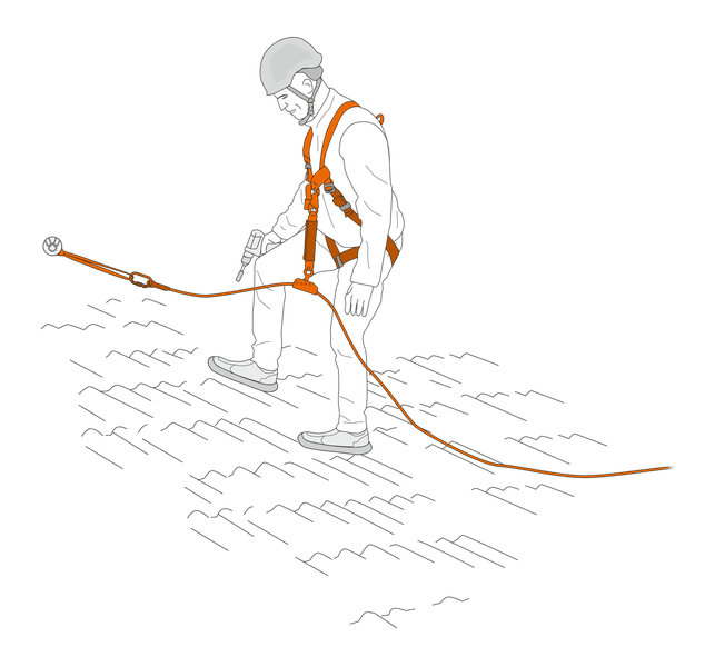 Kit antichute pour travaux toiture 10m | NEOFEU NKITTOIT1
