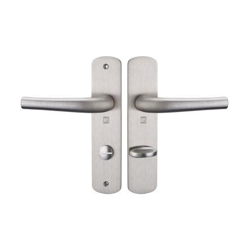 Ensemble double bequille sur plaque SALOME - Inox - Condamnation - 165MM