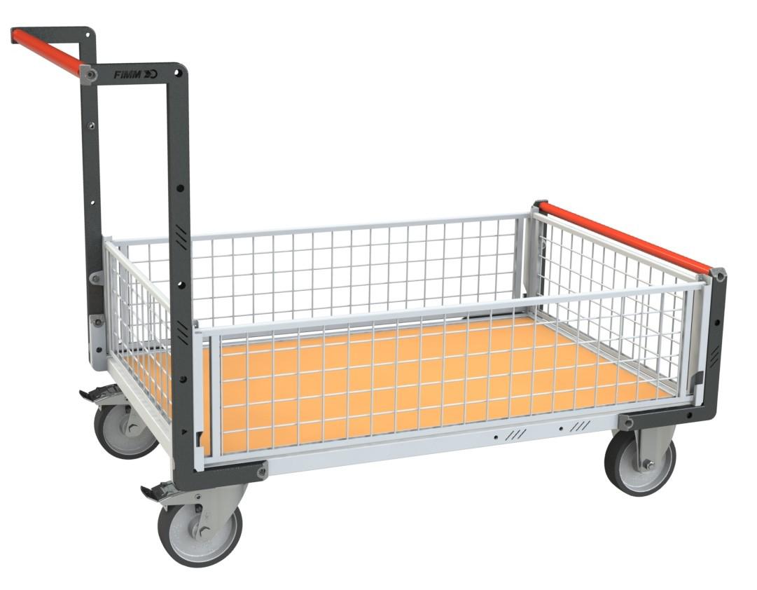CHARIOT CAISSE GRILLAGE 500 KG