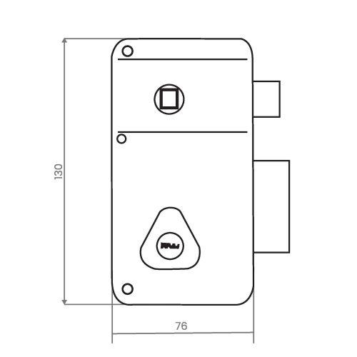 HERACLES C5-502712-1 monopoint en applique 5 goupilles vertical fouillot 45 mm d
