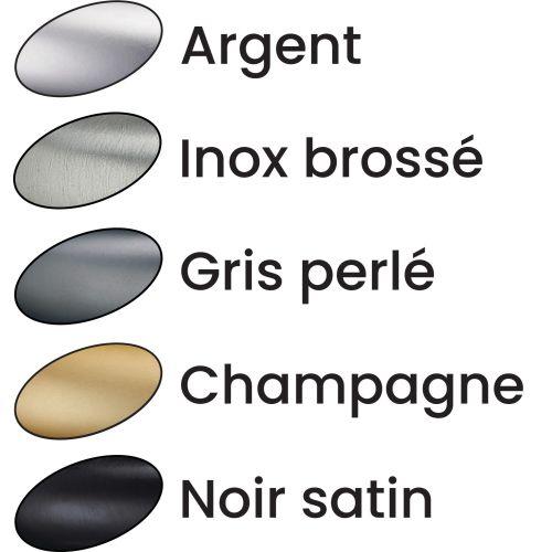 Paire de rosace SERIE 1 - Aluminium - Argent - Clé I