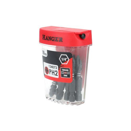 10 Embouts impact pour vis Philips PH2 - 75 MM - Hanger