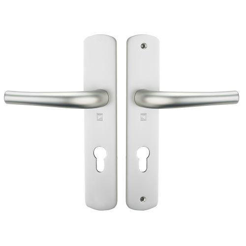 Ensemble double bequille sur plaque massive SALOME - Alu. - Clé I - 195MM