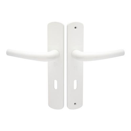 Ensemble double bequille sur plaque SALOME - Aluminium - Blanc- Clé L - 195MM