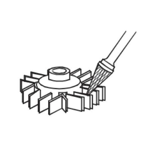 HANGER 151612 fraise carbure conique pointue 12 x 25 mm longueur 65 mm