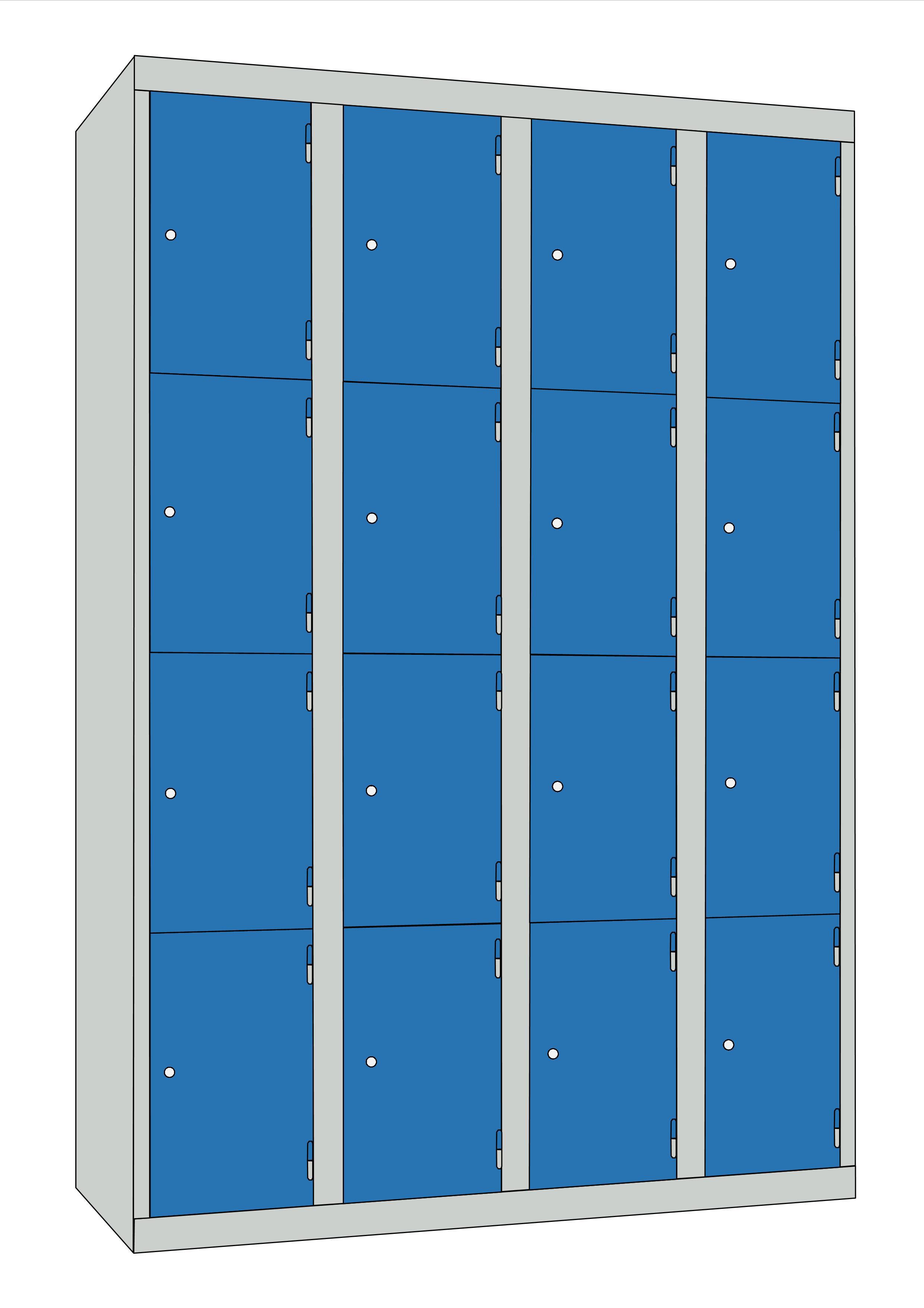 CASIER MONOBLOC 4 CASES 1 COLONNE 300 X 500 X 1800