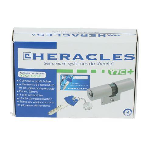 Cylindre monobloc double entrée Y7C+ profil Suisse 31 x 31 mm