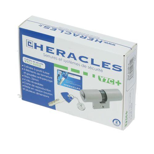 Cylindre monobloc double entrée Y7C+ profil Suisse 31 x 31 mm