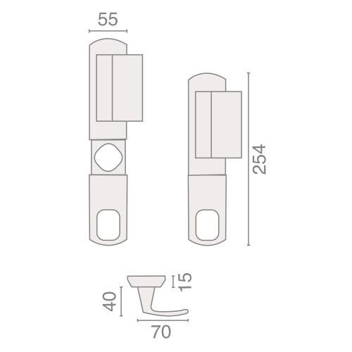 Poignée magnétique grand modèle palière - PVD SALOME SE