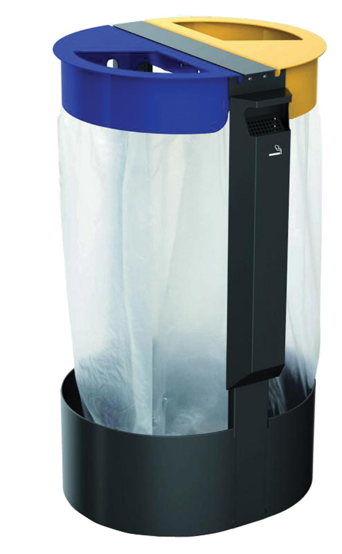 SUPPORT SAC CITWIN 2X75L AVEC CENDRIER