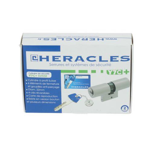 Cylindre monobloc double entrée Y7C+ profil Suisse 31 x 31 mm